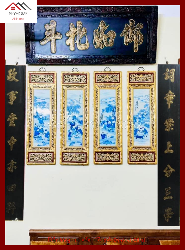 Hoành phi phòng thờ chữ Ngưỡng như bắc đẩu